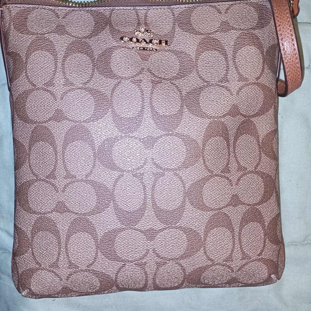 Coach Signature Tan Crossbody Bag